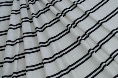 Splendid Rayon Spandex Striped White/Black 5 YARDS